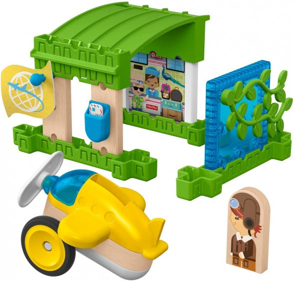bouwpakket Wonder Makers Hangar hout 15-delig
