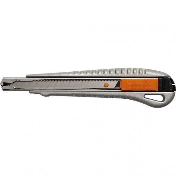 Afbreekmes 9 mm zilver/oranje