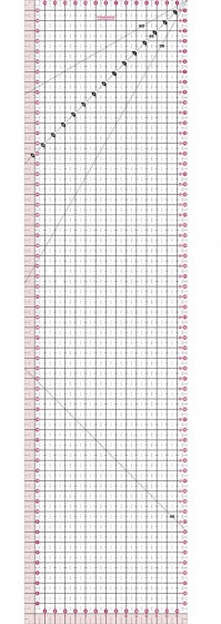 patchwork liniaal transparant 60 x 15 cm