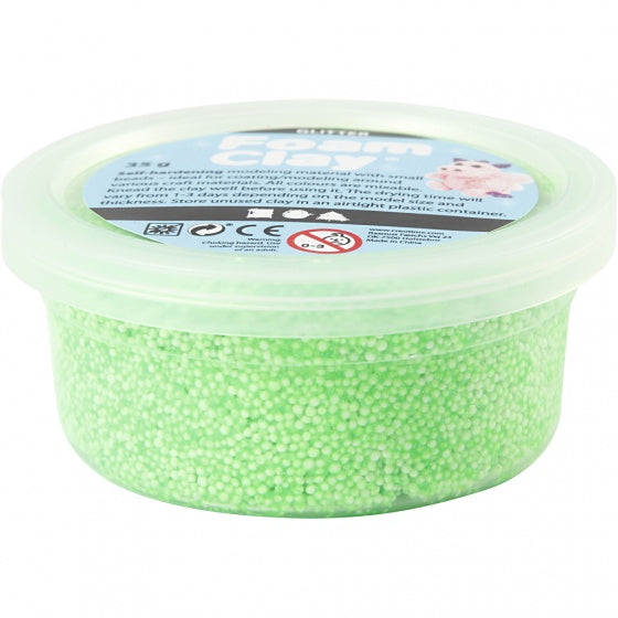 Foam Clay glitter groen 35 gram