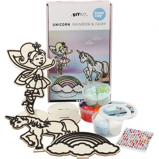houten themaset Unicorn voor decoratie 10-delig
