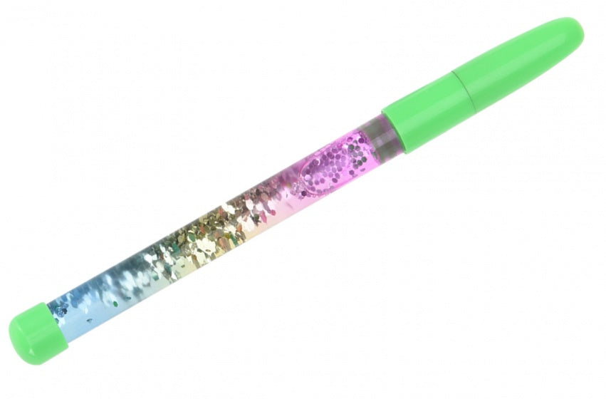 balpen glitter groen 19