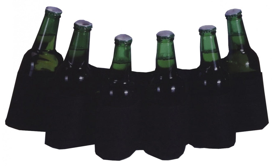 bierflesriem 50 x 12 zwart 6 flesjes