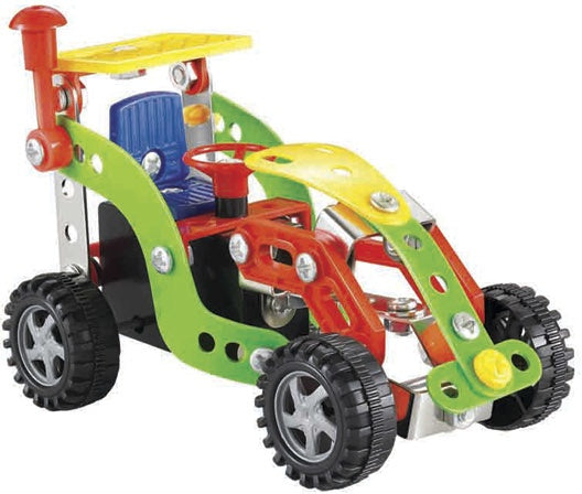 bouwpakket tractor 93-delig rood/groen