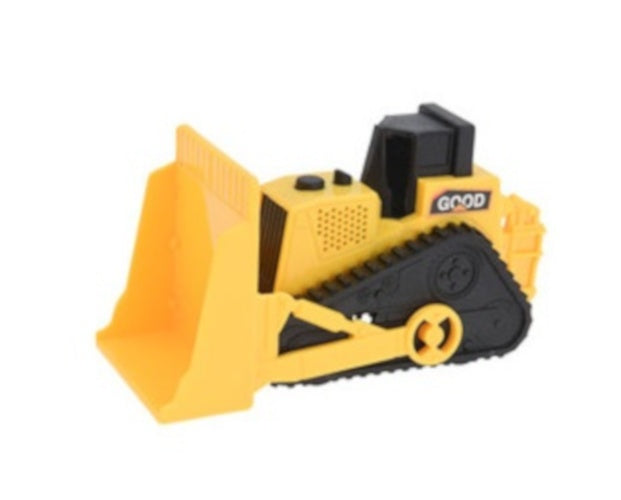 bouwvoertuig bulldozer 12 cm geel
