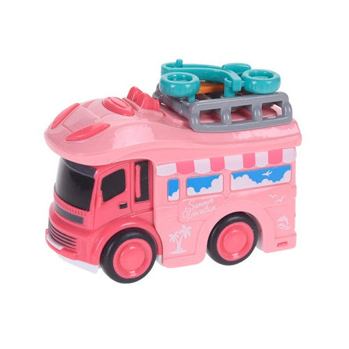 camper kampeerbus strandvakantie 9 cm roze
