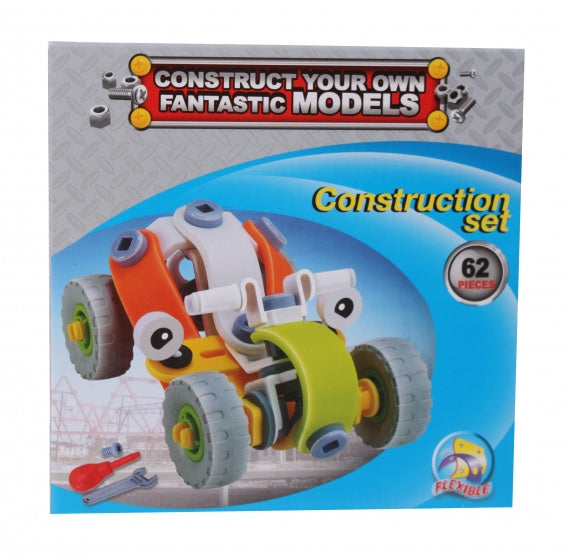 constructieset raceauto 62-delig