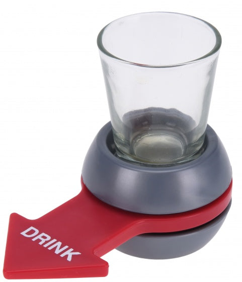 drankspel Shot Spinner 10 cm rood