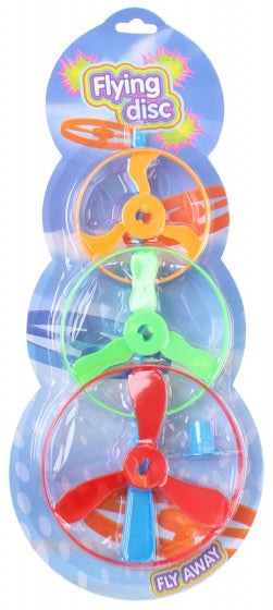 flying discs 12-10-8 cm rood/groen/oranje 4-delig
