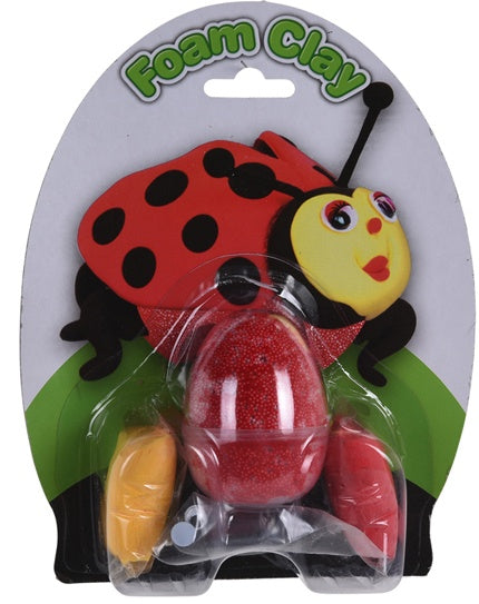 Foam Clay-set lieveheersbeestje rood 4-delig