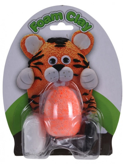 Foam Clay-set tijger oranje 4-delig