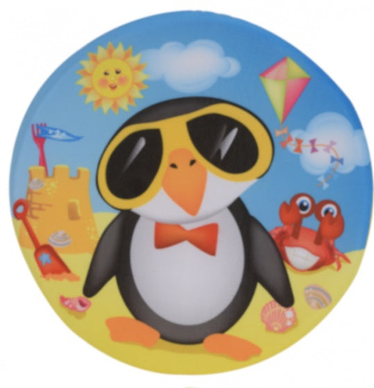 frisbee Pinguïn junior 18 cm foam/textiel geel