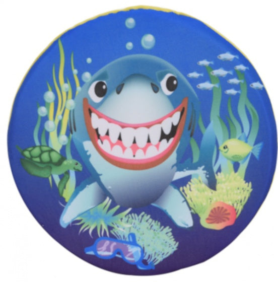 frisbee Haai junior 18 cm foam/textiel blauw