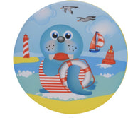 frisbee Zeehond junior 18 cm foam/textiel blauw