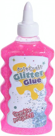 glitterlijm 180 ml roze