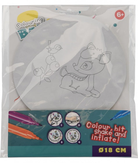 inkleur ballon zelfopblaasbaar 18 cm bambi