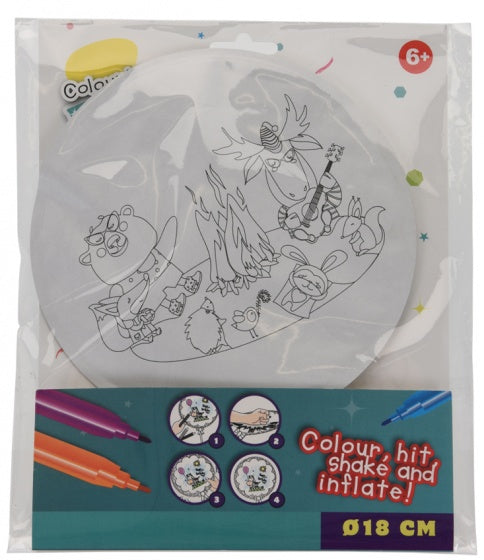 inkleur ballon zelfopblaasbaar 18 cm koe