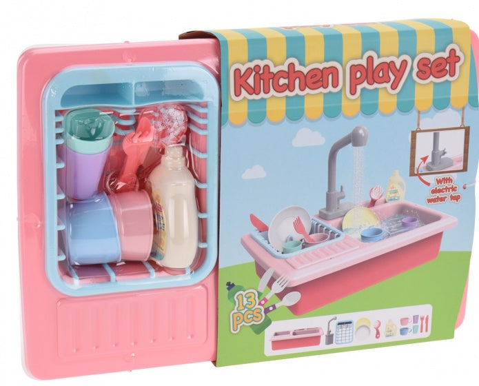 keuken wasbak roze 38 cm 13-delig