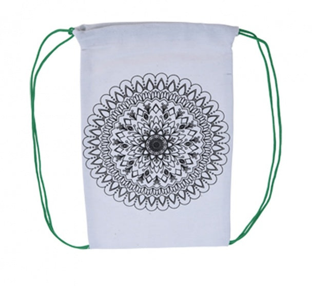Kleur je eigen tas "Bloemen" 6-delig