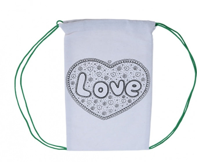 Kleur je eigen tas "Love" 6-delig