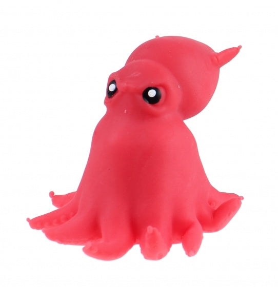 knijpfiguur octopus 11 cm rood