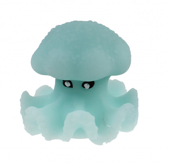 knijpfiguur octopus 7 cm lichtblauw