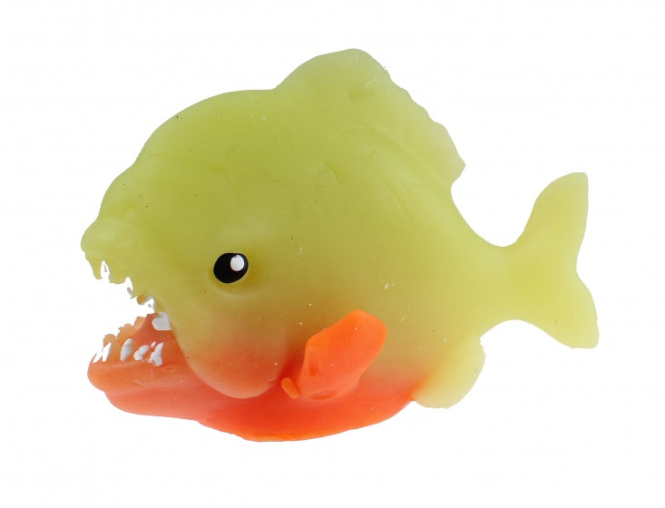 knijpfiguur vis 12 cm geel/oranje