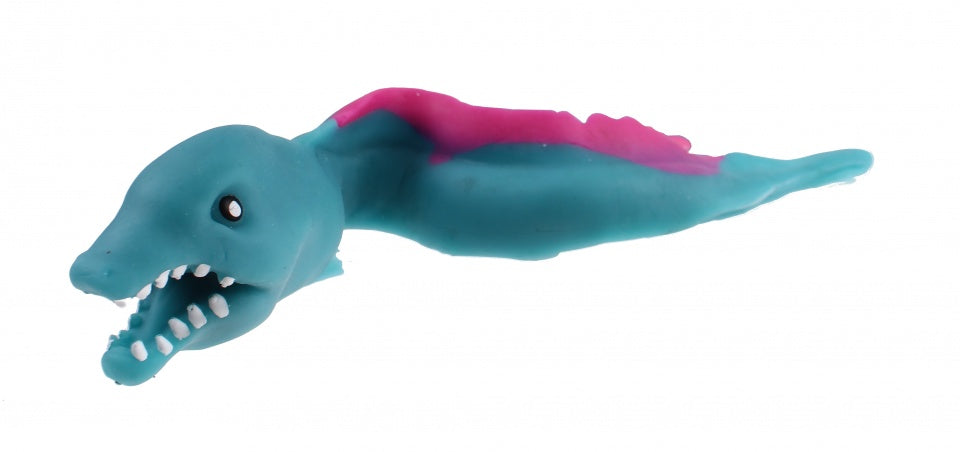 knijpfiguur waterslang 24 cm blauw/roze