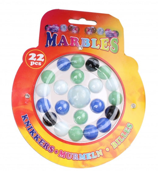 Knikkers 22 stuks blauw