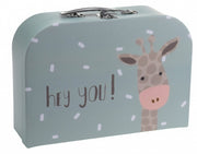 koffer 20 cm giraffe mintgroen