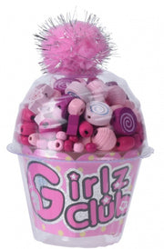 kralenset cupcake roze 12 cm