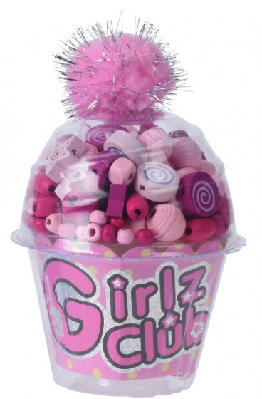 kralenset cupcake roze 12 cm