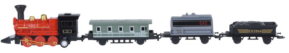 locomotief met wagons 20 cm 4-delig die-cast rood