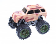 Monstertruck frictiemotor bruin 14 cm