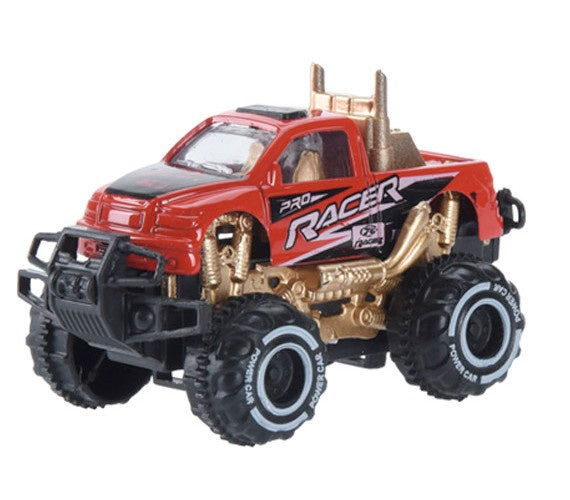 monstertrucks die-cast 9 cm rood