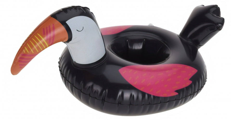 opblaasbare bekerhouder 18 cm pelikaan zwart