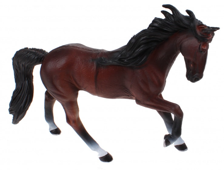 Paard 16cm bruin/zwart
