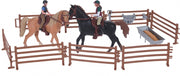 paardenspeelset met 2 paarden 21-delig