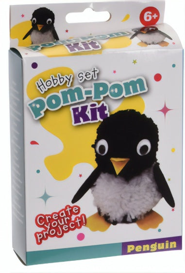 pom-pom set pinguin 14 cm multicolor