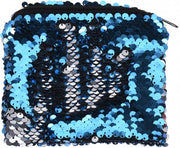 portemonnee pailletten 12 cm blauw