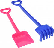 schep en hark 46 cm paars/roze