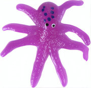slijmfiguur octopus 9 x 8 cm paars