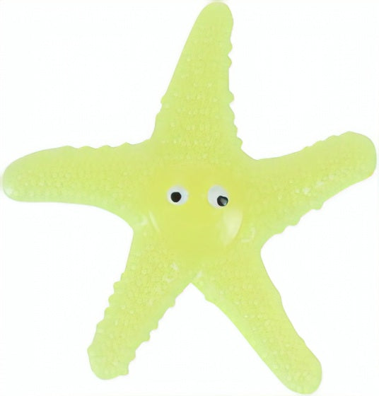 slijmfiguur zeester 11 x 9 cm geel