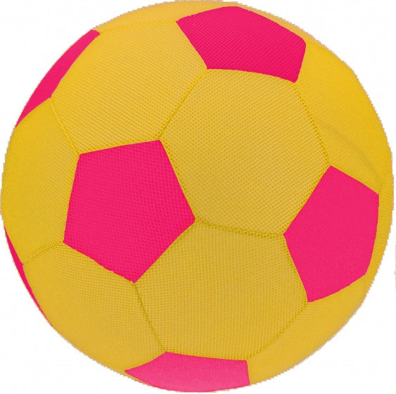 speelgoedvoetbal mesh geel 30 cm