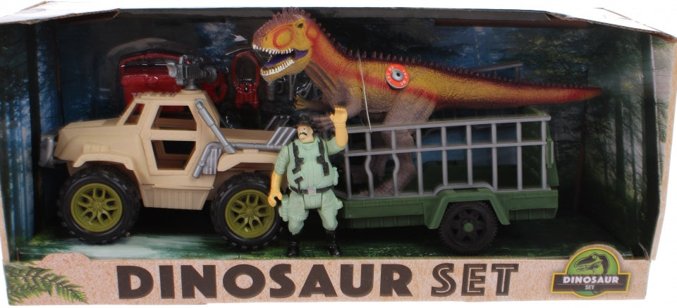 speelset dinosaurusjagers met auto