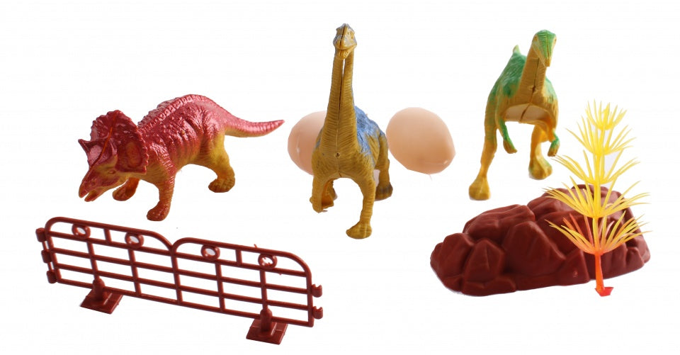 speelset dinosaurussen 8-delig 6 cm