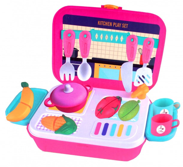speelset keuken 20-delig roze