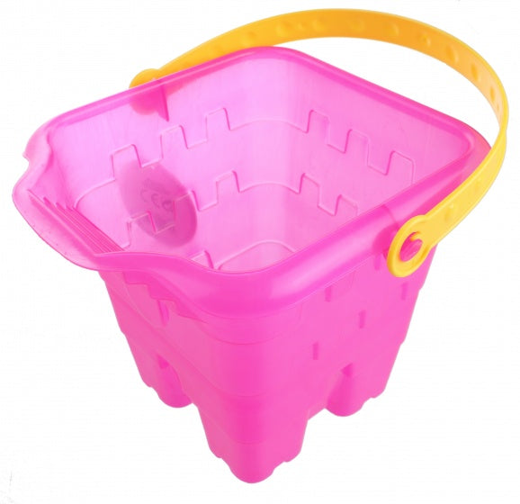 strandemmer vierkant 17 cm roze