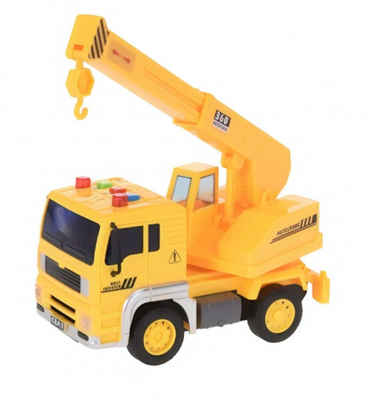 takelwagen met licht en geluid 18 cm geel