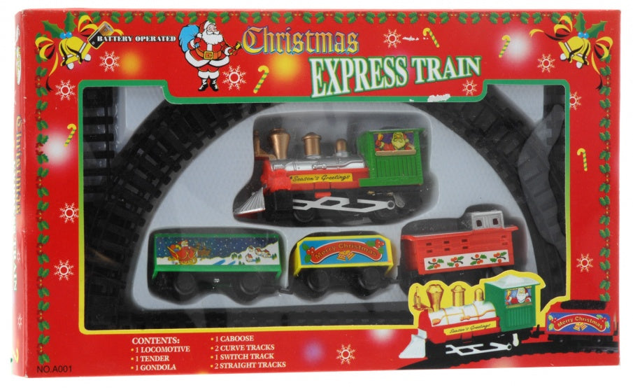 Christmas treinset op batterij 9-delig